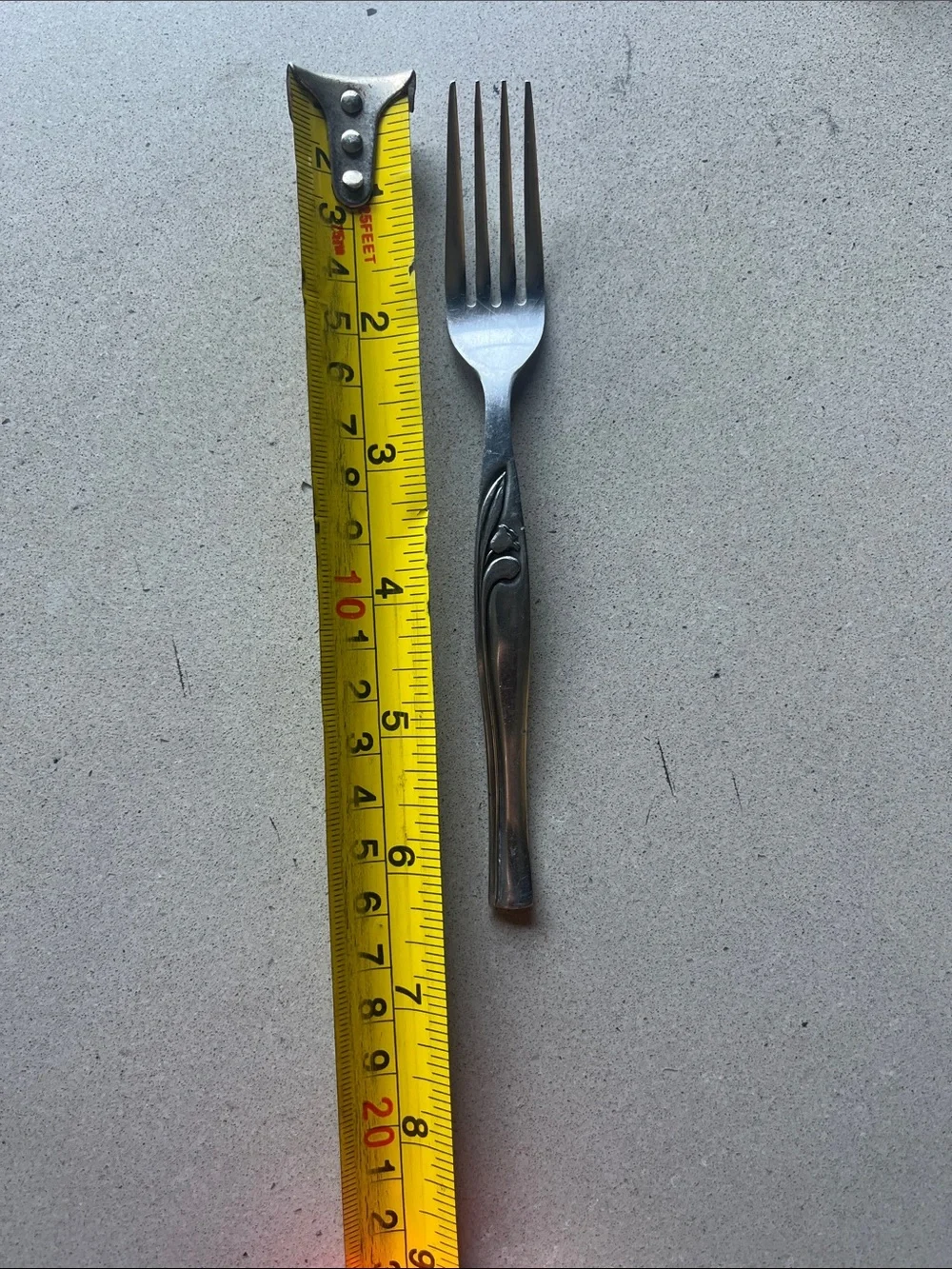 Stainless Steel Vintage Floral salad cocktail dessert Forks - Set of 3 Silver